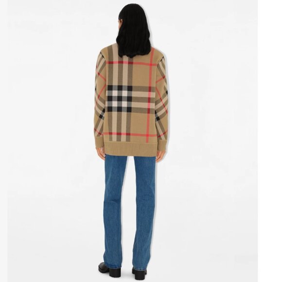 Burberry Vintage Check Wool Blend Cardigan - Picture 3 of 15